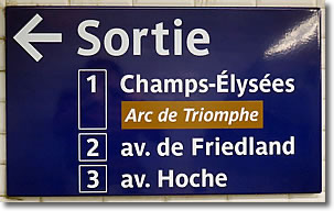 Sortie sign