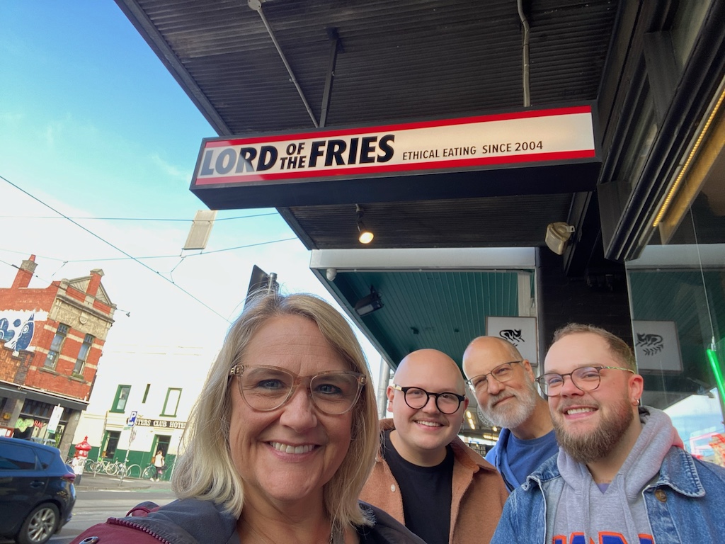 Group in front of Lord of the Fries